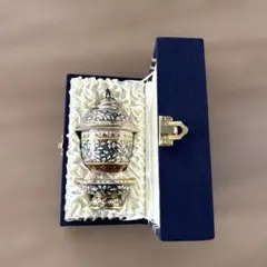 タイ　ベンジャロン焼き　小物入れ　箱入り