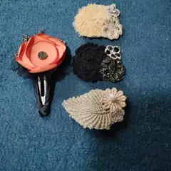 花モチーフ ヘアクリップ セット