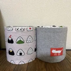 ハンドメイド インド綿 トイレットペーパーカバー おむすび グレー