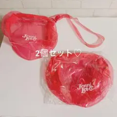 ジェニィラブ　jennilove ハート型クリアショルダーバッグ 2個セット