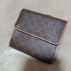 ブラウンカラー　マカダム柄　セリーヌオールドウォレット がま口財布