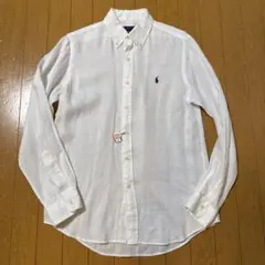 ポロラルフローレン リネン　シャツ　白　サイズS QRコード