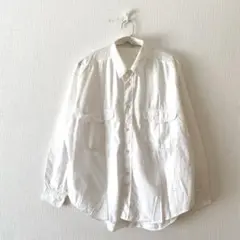 ☆【ベネトン】ボタンシャツ フルボタン 綿100％ 胸ポケット有 長袖 46