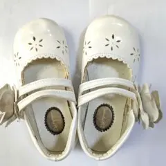 キャサリンコテージ　キッズ　フォーマルシューズ　白　17センチ