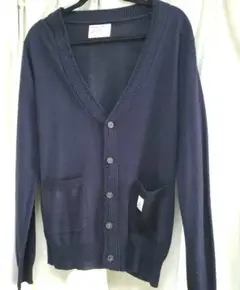 AZUL by moussy ネイビー Vネックカーディガン L
