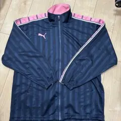 【美品】PUMA プーマ ジャージ Y2K 廃盤 ピンク ネイビー ストライプ