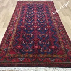ペルシャ絨毯 300x150 手織り 美術品 草木染 ハマダン産クリーニング