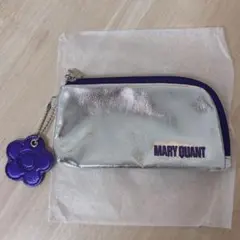 【未使用新品】MARYQUANT マリクワ メタリックポーチ デイジーチャーム