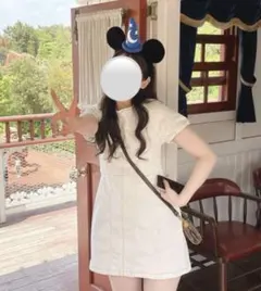 ZARA ミニワンピース デニム風