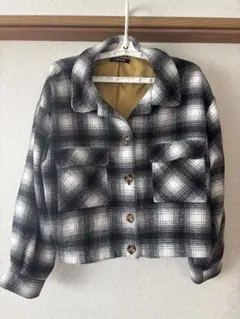 AS KNOW AS PINKY チェック柄 ショート丈 ジャケットのサムネイル