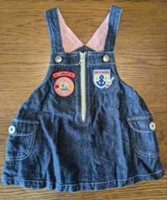 MIKI HOUSE デニム オーバーオール スカート