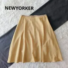NEWYORKER 뉴요커 울 플레어 스커트 노랑 L 상당