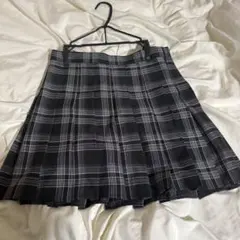 ブラックホワイトチェック プリーツスカート