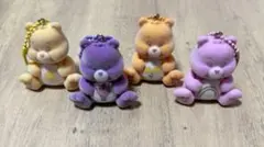 ケアベア　フロッキーフィギュアマスコット 4体