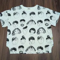 MAKE YOUR DAY 人物総柄 Tシャツ(130)のサムネイル