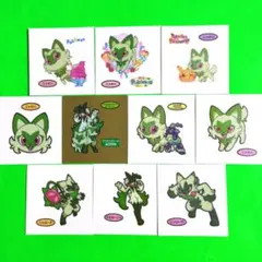 ポケモンパンシール　デコキャラシール　ニャオハ　ニャローテ　マスカーニャ