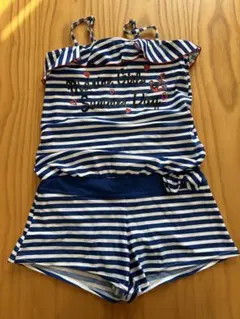 女の子用水着 100cm ストライプ柄 ワンピース