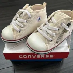 【CONVERSE・コンバース】キッズ・ベビー靴　クリーム色　13.5cm 美品