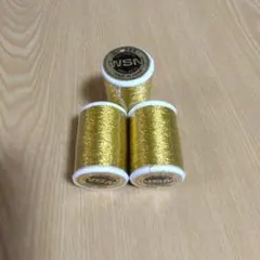 糸　刺繍糸　ミシン糸　金色　金　ゴールド　ラメ糸　綺麗