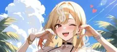 a4ポスター　AIイラスト 美女 水着ギャル　アート　改良版