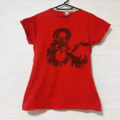 Gildan ギルダン レッド 赤 半袖 Tシャツ ドラゴン Lサイズ
