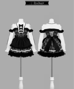 Dimmoire DripHeartメイドワンピース Black&Gray - メルカリ