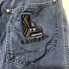 90s 希少 サンタフェ ワイドテーパードデニムパンツ 刺繍 w73のサムネイル