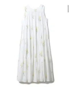 gelato pique ジェラートピケ　ミモザロングティアードドレス　マキシ