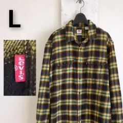 LEVI'S リーバイス　ネルシャツ　イエロー　チェック柄　L