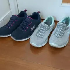 【2足】Skechers ネイビー/ピンク グレー/ミントスニーカー