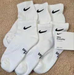 新品　ナイキ　ソックス　23〜25 3足セット　ホワイト　アンクルソックス