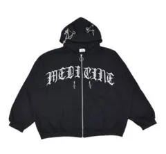 【 ヴォルカン＆アフロダイティ 】ネコ耳ロゴZIPパーカー ブラック XL
