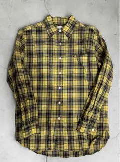 WOOLRICH チェック柄 長袖シャツ 綿麻 イエローのサムネイル