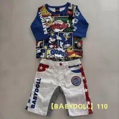 【BABYDOLL 】110 ディズニー 柄 Ｔシャツ、ハーフパンツ　2点セット