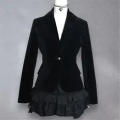 ダークコア y2k NANA ベロア テーラードジャケット 平成古着 ゴシック