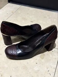 Zara クロコダイル風ハイヒール 黒