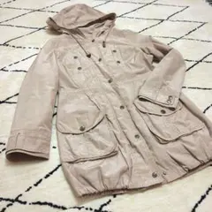 【軽量】ベージュ フード付きジャケット