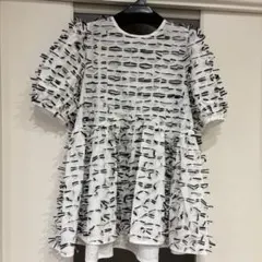 グラマラスガーデン ドットフラワーペプラムブラウス ホワイト - メルカリ
