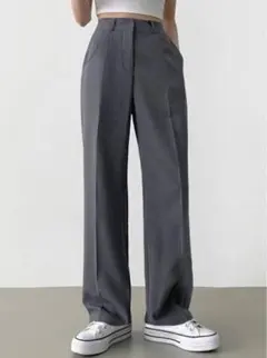 センタープレスストレートパンツ[ai07]