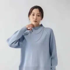 GLOBAL WORK メルティハイネックアゼプルオーバー S