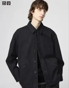 UNIQLO U オーバーサイズカラーデニムジャケットブラックXXL