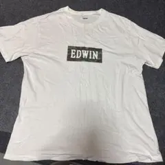 EDWIN 半袖Tシャツ ホワイト 3L 위장 로고