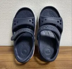 クロックス　ネイビー サンダル キッズ　C8 15.5センチ