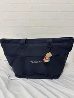 ファミリア】マザーズバッグ 赤チェック ⭐︎ナイロン巾着おまけ付き