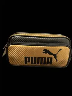 【PUMA】ゴールド 筆箱 カーボンファイバー風　プーマ　ペンケースのサムネイル