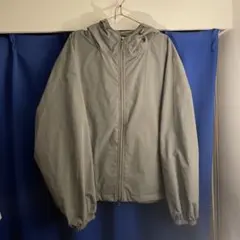 chikashitsu+ ナイロンジャケット ダブルジップ グレー