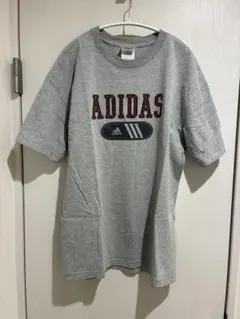 00s アディダス 半袖Tシャツ グレー パフォーマンスロゴ Mサイズ