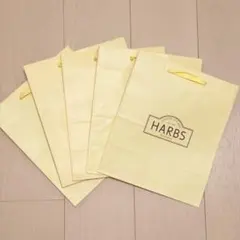 HARBS ショップ袋 5枚セット イエロー　ハーブス
