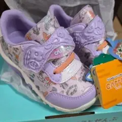 新品【moonstar】14cm CARROT CR C2366 猫柄パープル