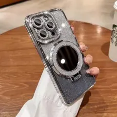 iPhone17promax 黒 ケース MagSafe リングスタンド